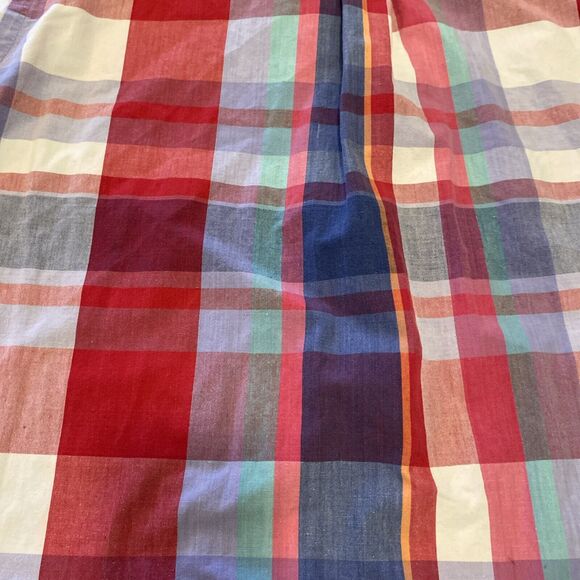 Vtg 90s Ralph Lauren Blue Label XL Red Plaid Soft Cotton Long Sleeve Shirt - Picture 6 of 6